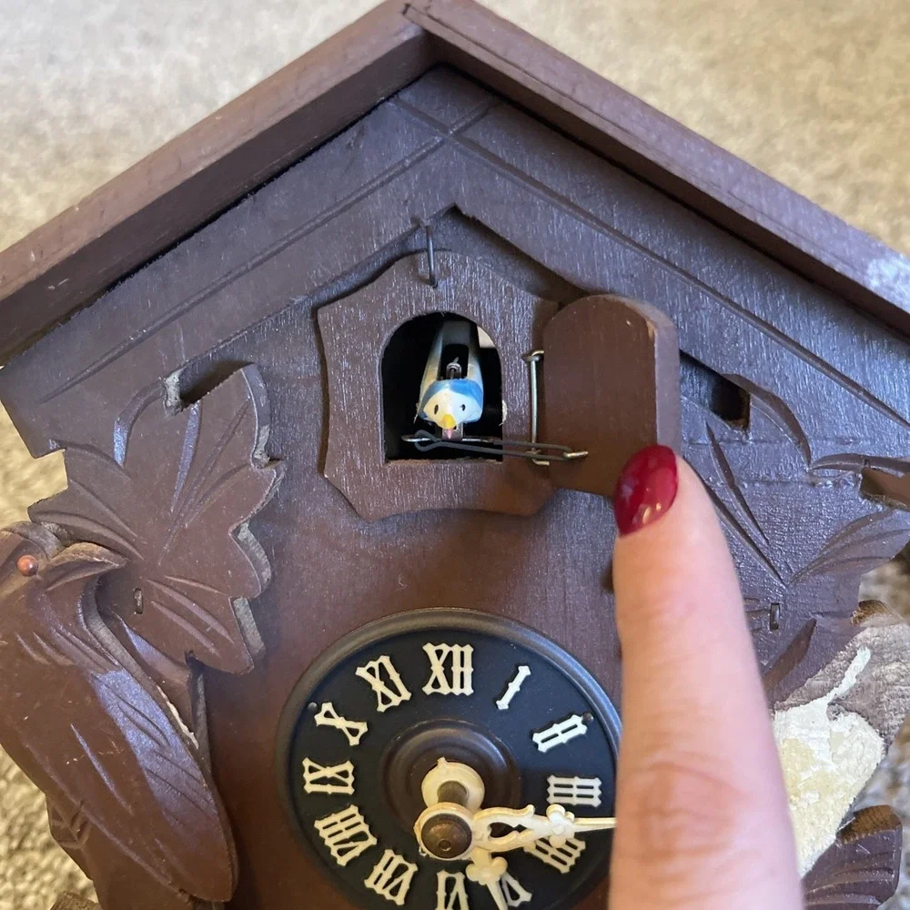 German Cuckoo Clock Regula Movement UNTESTED For Parts/Repair W/Weights/Pendulum